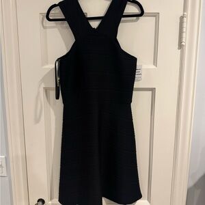 Shoshanna Black Textured Mini Dress
